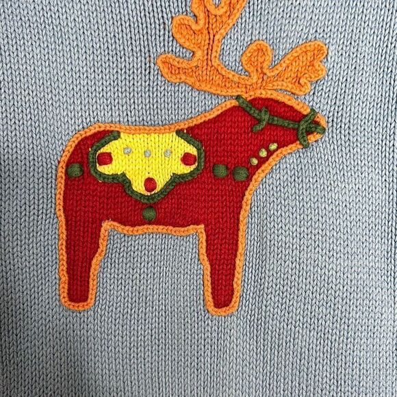 Hanna Andersson Unisex Moose Sweater 140 cm Sz 10 - Picture 3 of 6